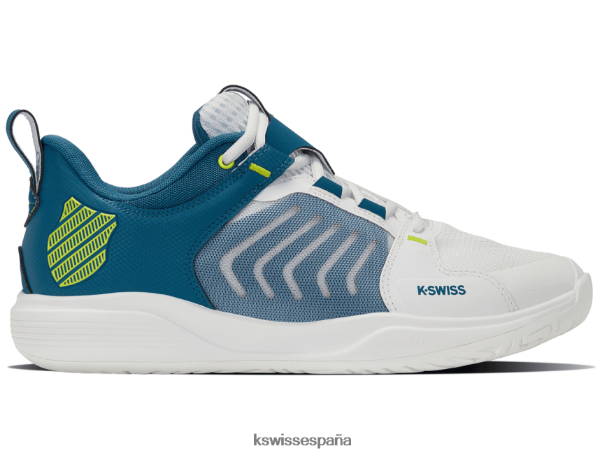 K-Swiss equipo ultrashot hombres NNDRHV439 blanco brillante/celeste/onagra estilo de vida