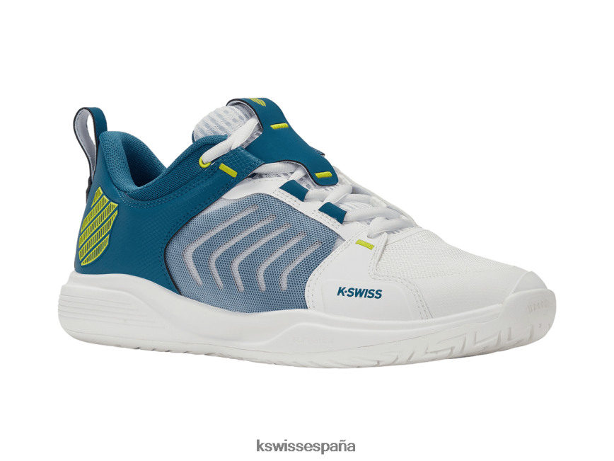 K-Swiss equipo ultrashot hombres NNDRHV439 blanco brillante/celeste/onagra estilo de vida