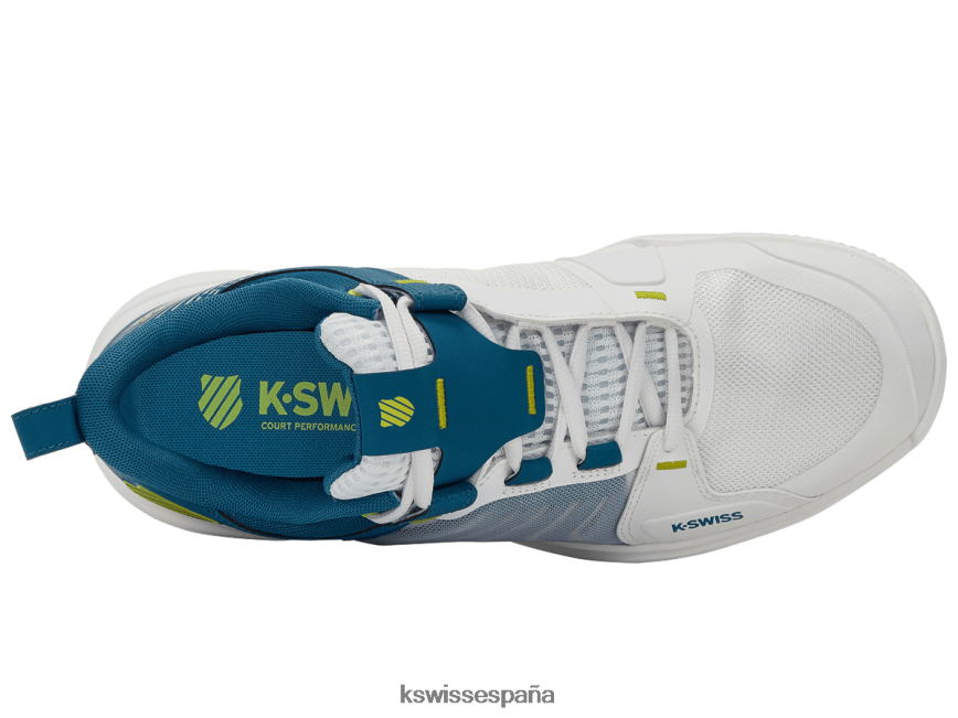 K-Swiss equipo ultrashot hombres NNDRHV439 blanco brillante/celeste/onagra estilo de vida