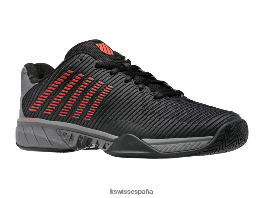 K-Swiss hipercourt express 2-2e hombres NNDRHV447 negro azabache/gris acero/naranja picante estilo de vida