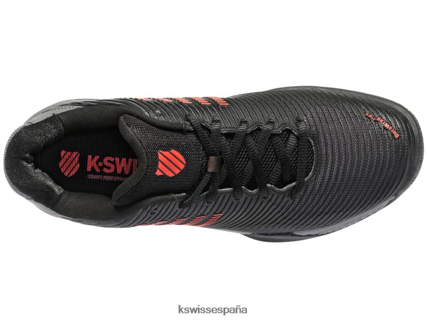 K-Swiss hipercourt express 2-2e hombres NNDRHV447 negro azabache/gris acero/naranja picante estilo de vida