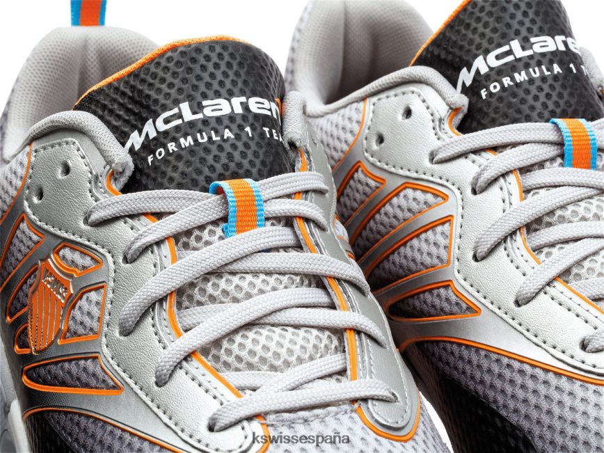 K-Swiss tubos deporte x mclaren hombres NNDRHV430 gris/negro/papaya estilo de vida