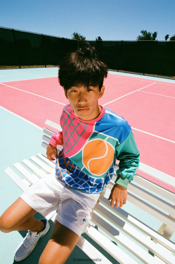 K-Swiss chaquetas de remo x pantalones cortos hombres NNDRHV471 blanco estilo de vida