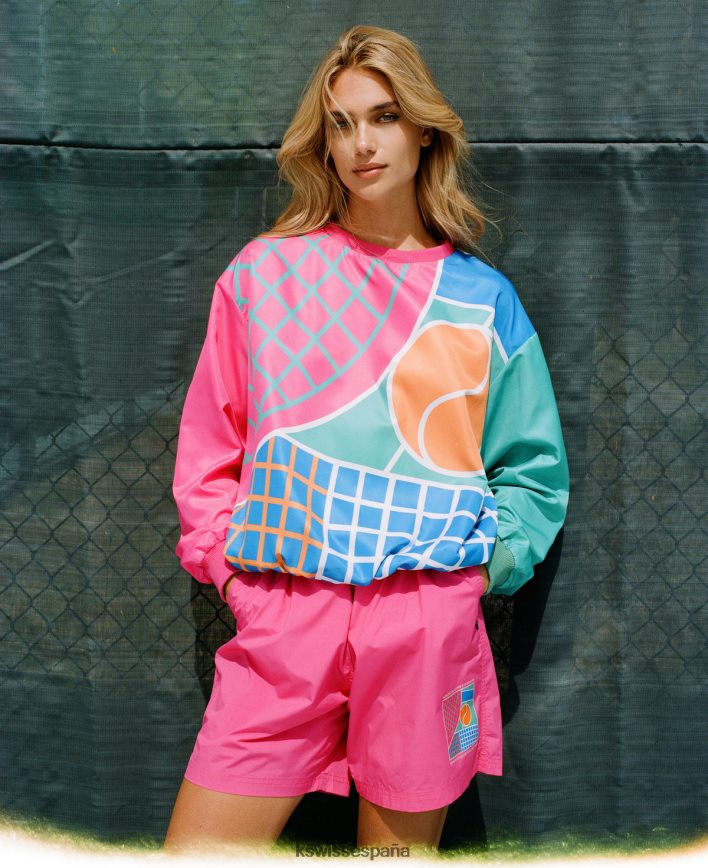 K-Swiss chaquetas de remo x pantalones cortos hombres NNDRHV472 rosa estilo de vida
