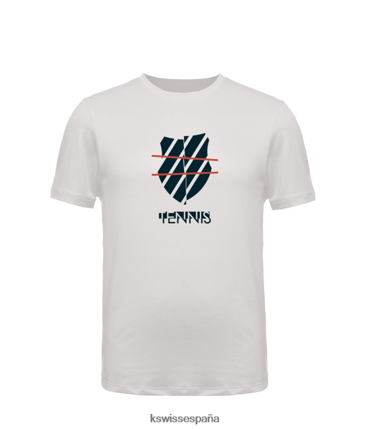 K-Swiss equipo de s/s del logotipo hombres NNDRHV479 blanco estilo de vida