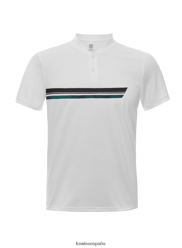 K-Swiss henley de rayas s/s hombres NNDRHV456 hojas perennes estilo de vida