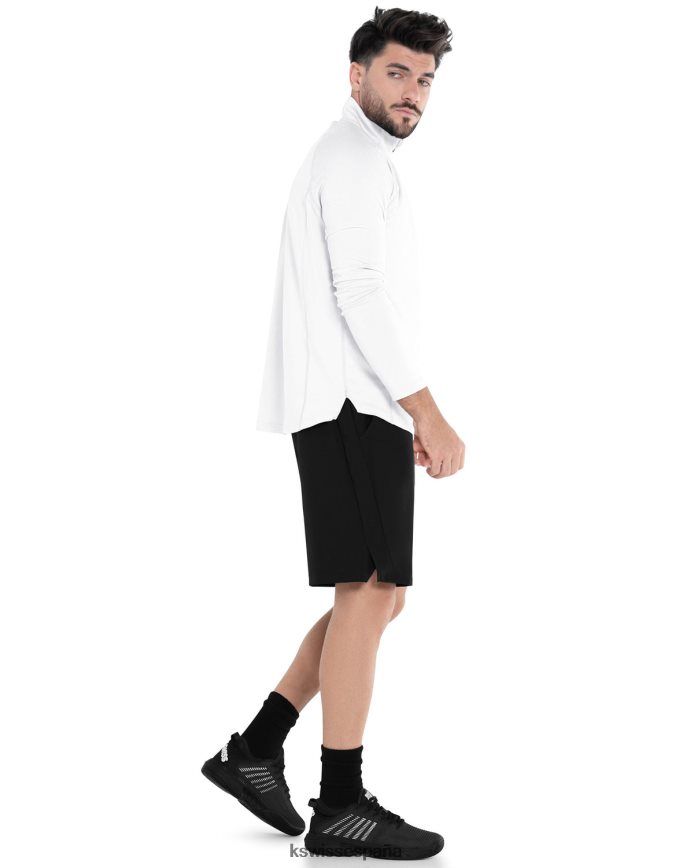 K-Swiss 1/4 cremallera l/s hombres NNDRHV494 blanco vestir