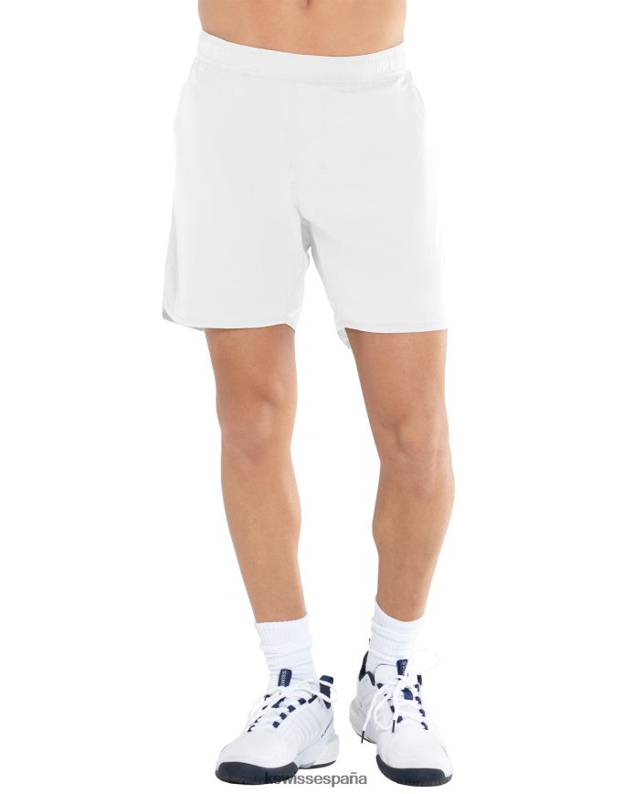 K-Swiss jugador corto-7'' hombres NNDRHV495 blanco vestir