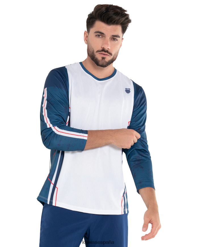K-Swiss nueva era l/s hombres NNDRHV501 blanco vestir