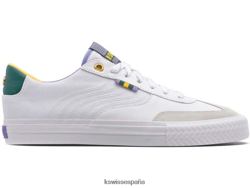 K-Swiss clásico envolvente hombres NNDRHV165 blanco/verde ramillete zapatos