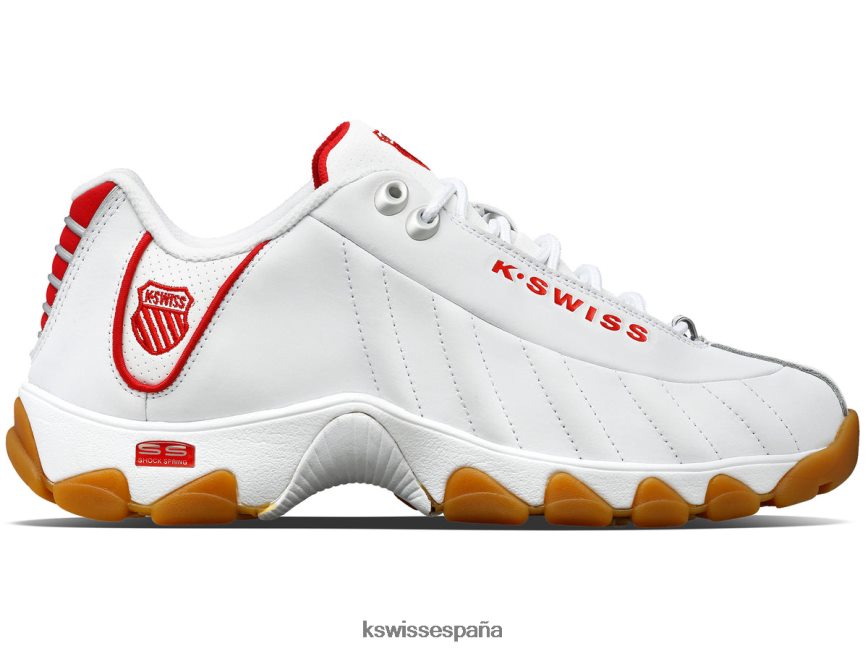 K-Swiss st329cmf hombres NNDRHV81 blanco/rojo/goma zapatos