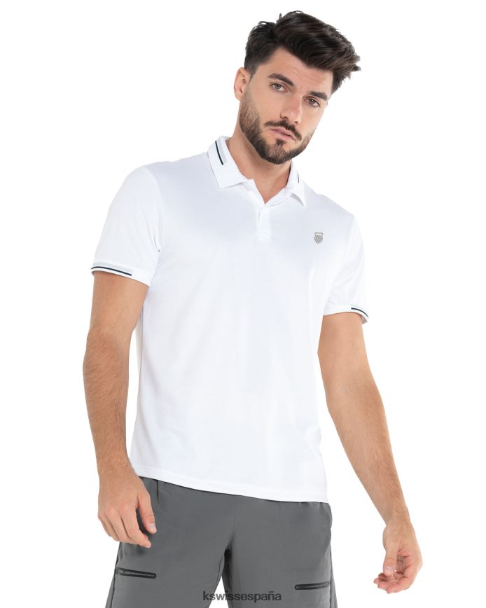 K-Swiss polo de herencia s/s hombres NNDRHV203 blanco vestir