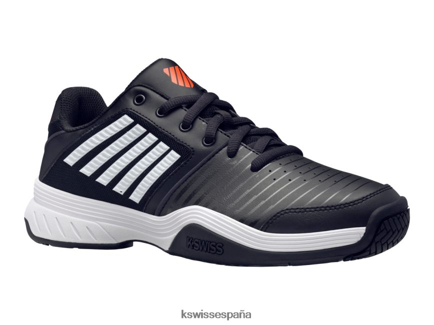 K-Swiss expreso de la corte hombres NNDRHV9 negro azabache/blanco/naranja picante zapatos
