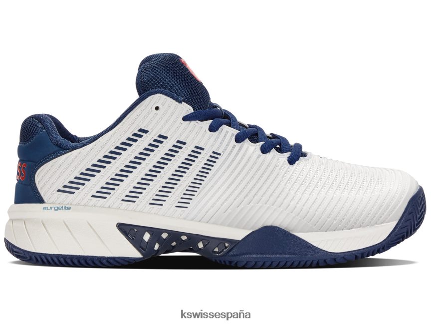 K-Swiss hipercourt express 2 hb hombres NNDRHV11 blanco de blanco/ópalo azul/chupete zapatos