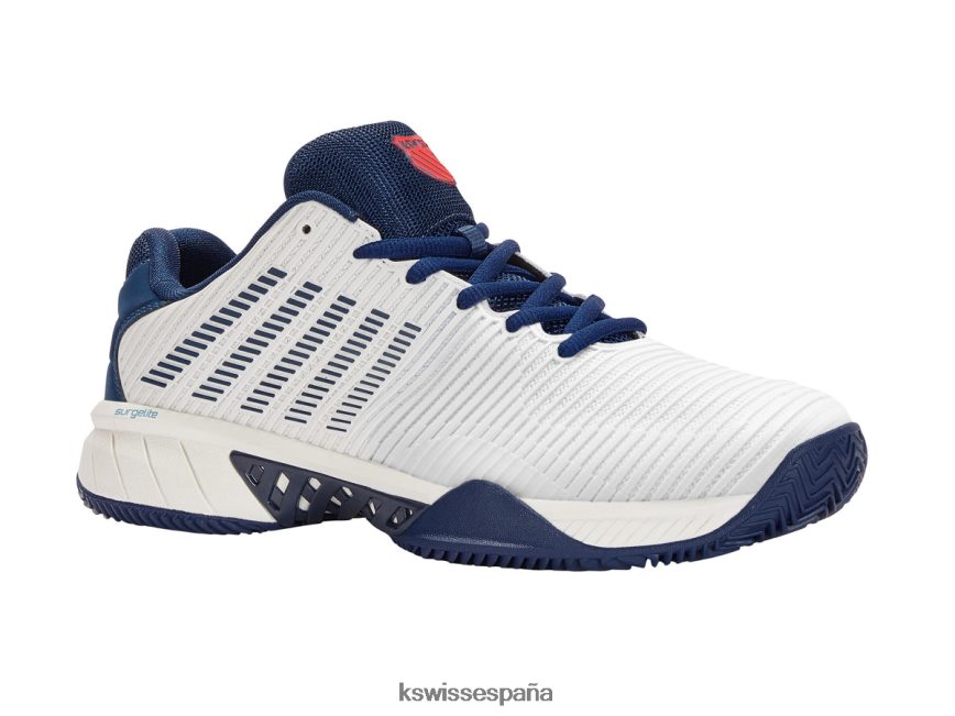 K-Swiss hipercourt express 2 hb hombres NNDRHV11 blanco de blanco/ópalo azul/chupete zapatos