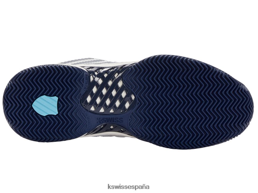 K-Swiss hipercourt express 2 hb hombres NNDRHV11 blanco de blanco/ópalo azul/chupete zapatos