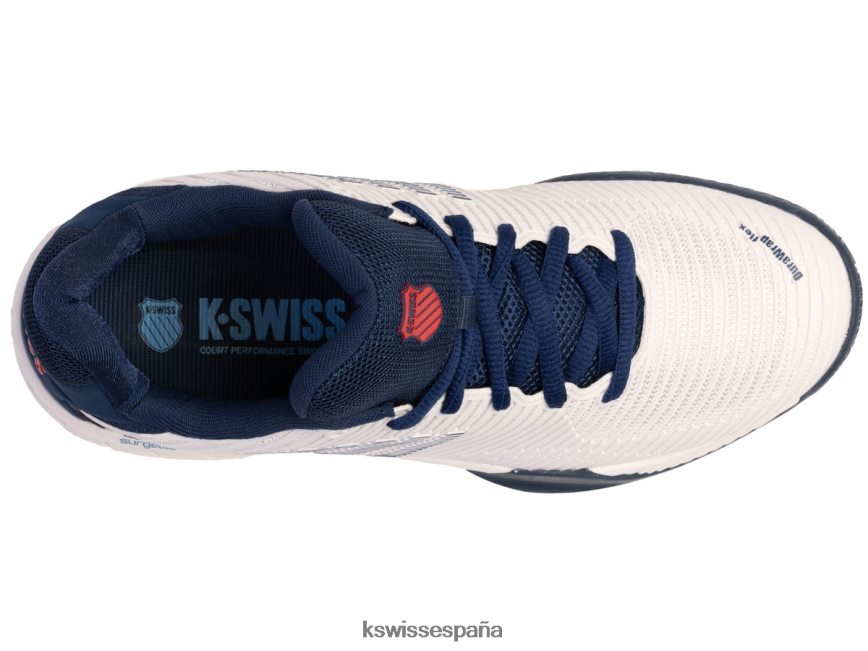 K-Swiss hipercourt express 2 hb hombres NNDRHV11 blanco de blanco/ópalo azul/chupete zapatos