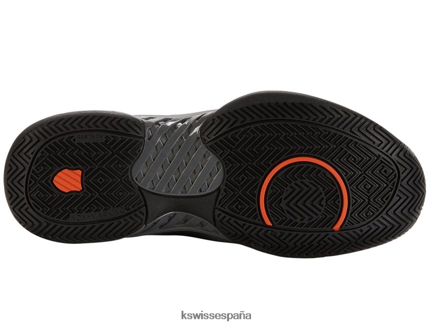 K-Swiss pickleball ligero expreso hombres NNDRHV30 gris acero/negro azabache/naranja picante zapatos