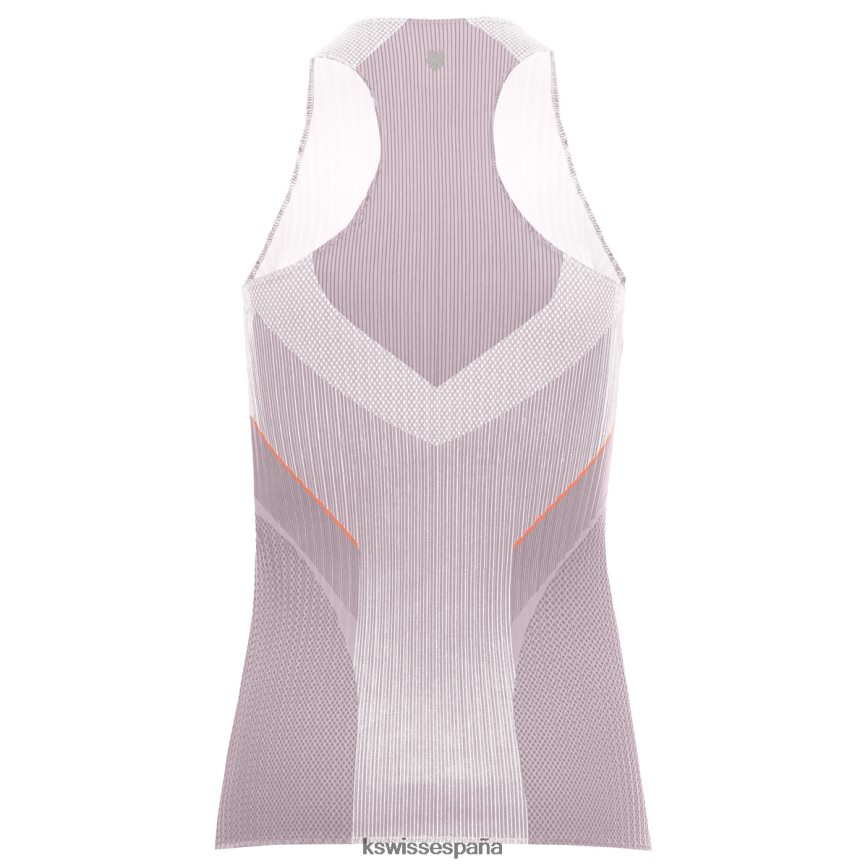 K-Swiss camiseta sin mangas plisada con cuello en V mujer NNDRHV540 ciruela estilo de vida