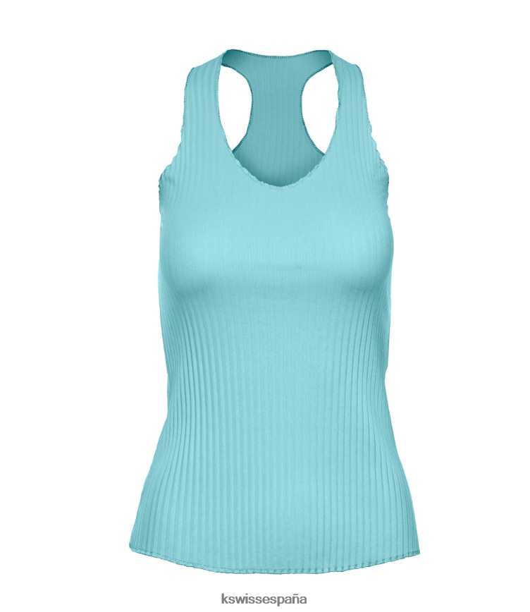 K-Swiss tanque plisado con cuello en V 2 mujer NNDRHV541 Angel Azul estilo de vida
