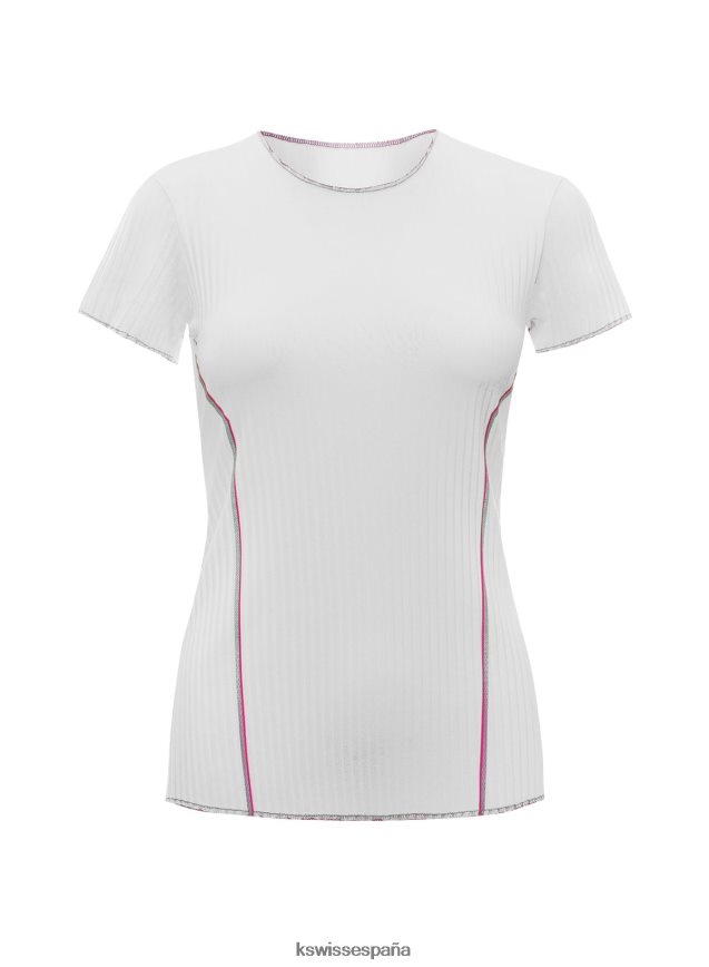 K-Swiss tripulación s/s plisada mujer NNDRHV551 Ángel blanco estilo de vida