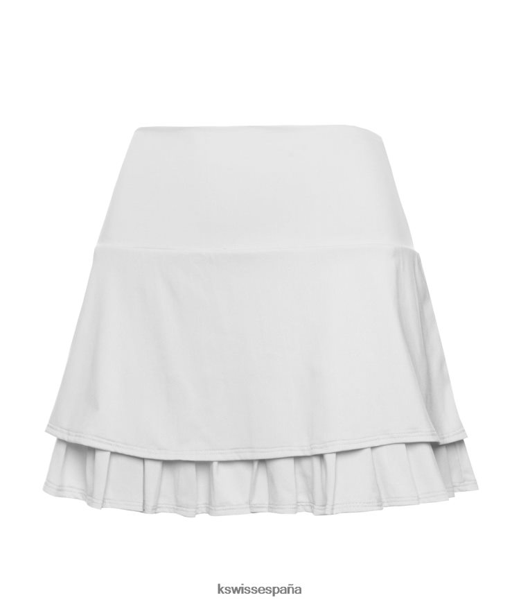 K-Swiss falda con pliegues escalonados-14'' mujer NNDRHV583 blanco vestir