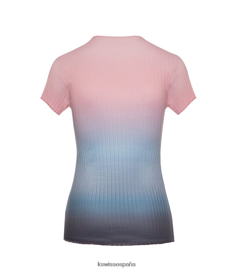 K-Swiss tripulación s/s plisada mujer NNDRHV571 lago plateado azul vestir