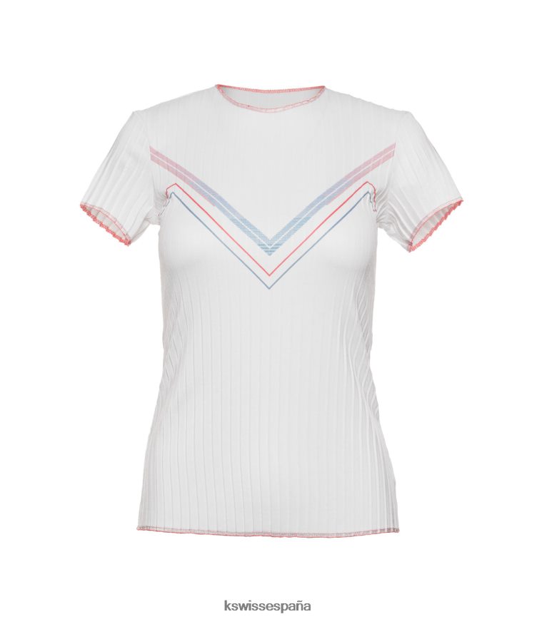 K-Swiss tripulación s/s plisada mujer NNDRHV582 blanco vestir