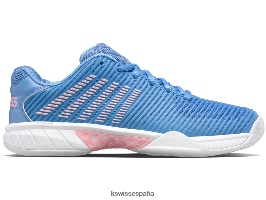 K-Swiss Hipercourt Express 2 mujer NNDRHV558 azul lago plateado/blanco/rosa orquídea zapatos