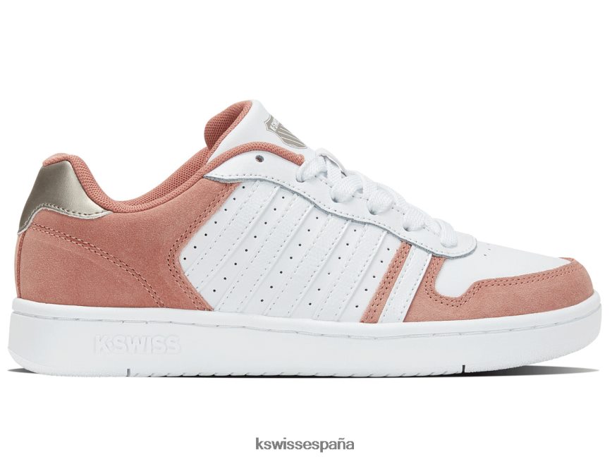 K-Swiss empalizadas de la corte mujer NNDRHV310 blanco/corcho/champán zapatos