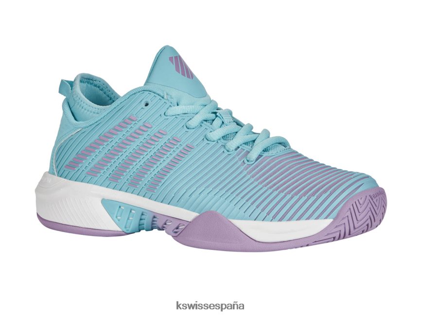 K-Swiss hipercorte supremo mujer NNDRHV554 azul ángel/lila transparente/blanco brillante zapatos