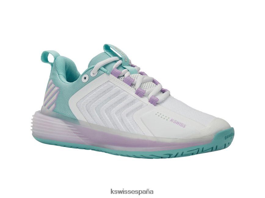 K-Swiss ultrashot 3 mujer NNDRHV546 blanco brillante/azul ángel/lila transparente zapatos