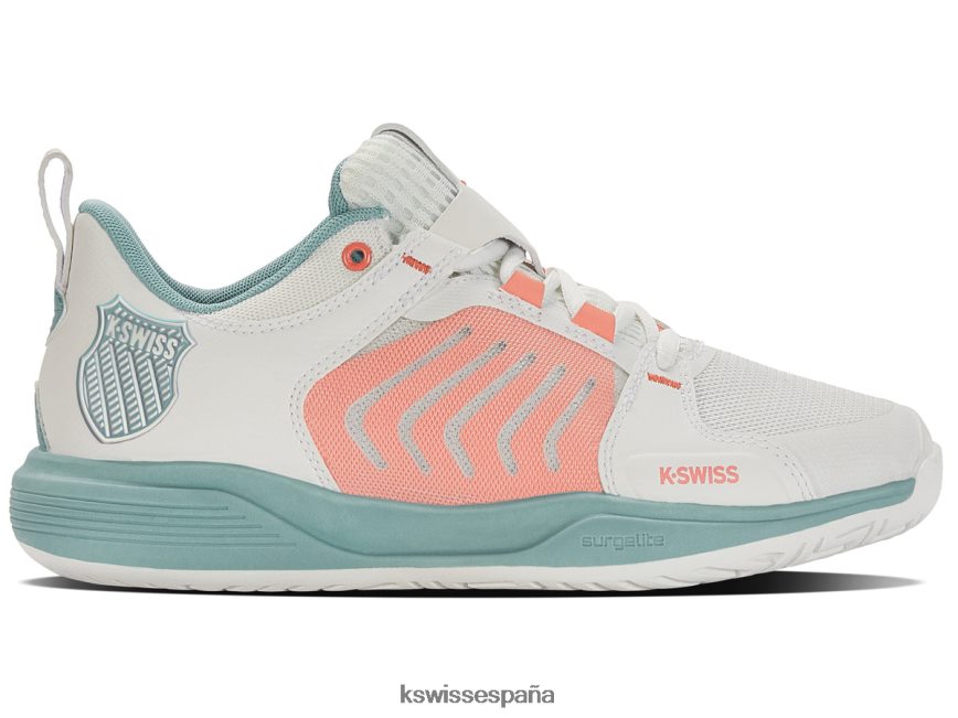 K-Swiss equipo ultrashot mujer NNDRHV215 blanc de blanc/azul nilo/flor del desierto zapatos