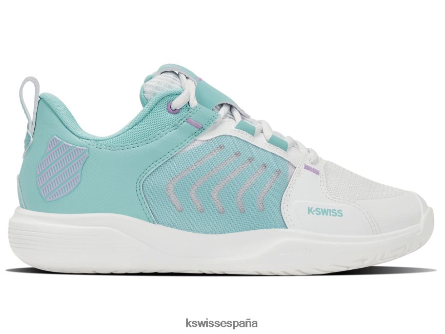 K-Swiss equipo ultrashot mujer NNDRHV235 blanco brillante/azul ángel/lila transparente zapatos