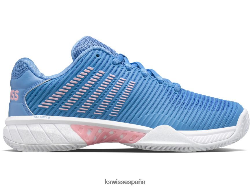 K-Swiss hipercourt express 2 hb mujer NNDRHV245 azul lago plateado/blanco/rosa orquídea zapatos