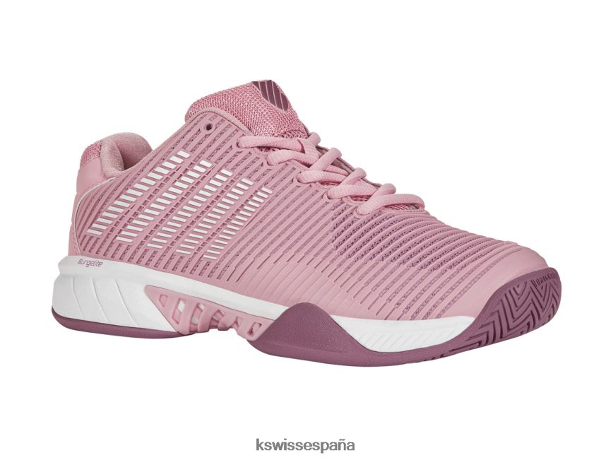 K-Swiss hypercourt express de 2 anchos mujer NNDRHV529 cameo pink/uva néctar/orchid haze zapatos