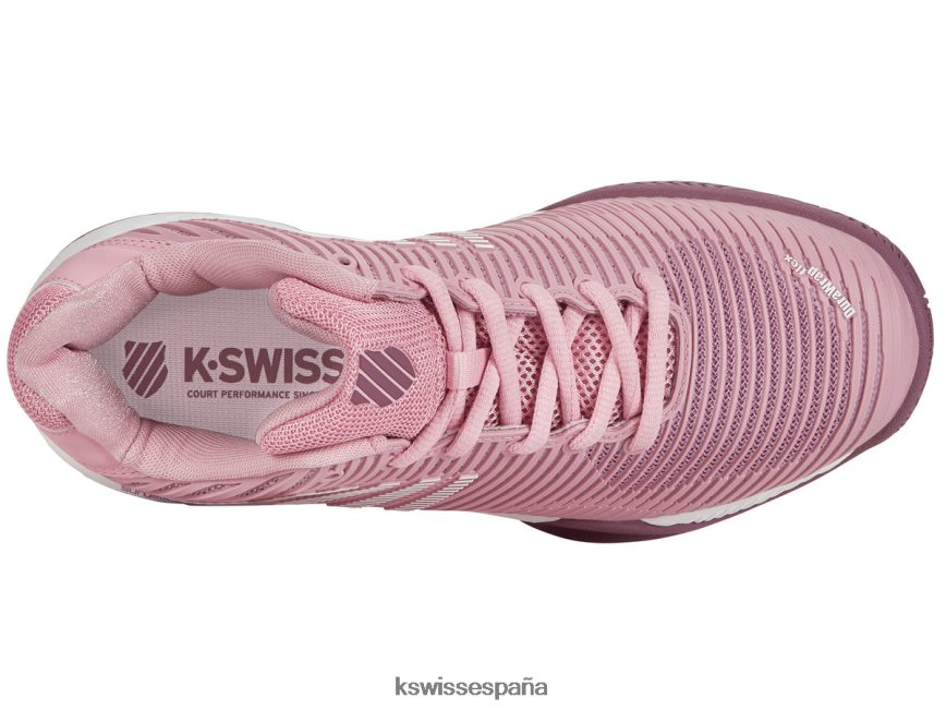 K-Swiss hypercourt express de 2 anchos mujer NNDRHV529 cameo pink/uva néctar/orchid haze zapatos