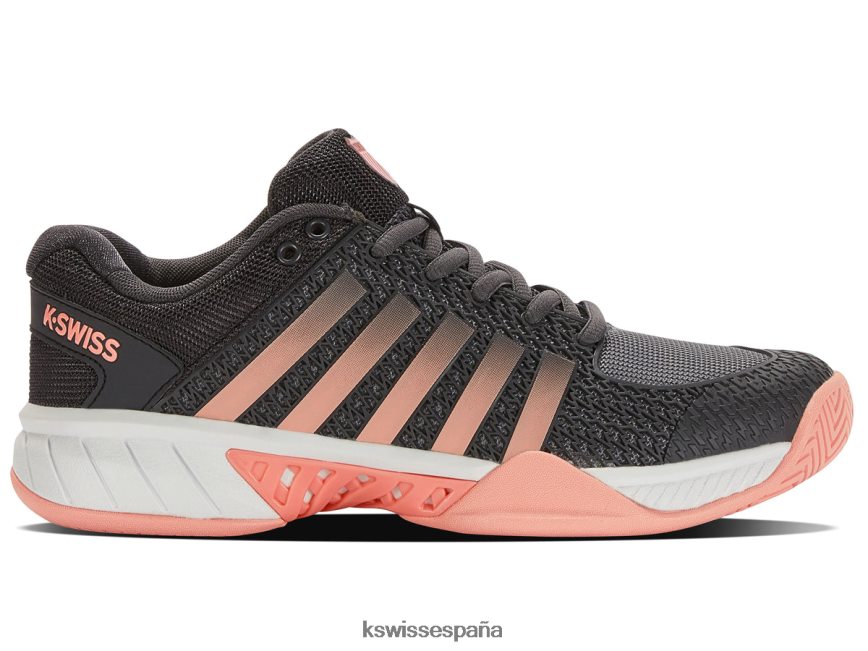 K-Swiss pickleball ligero expreso mujer NNDRHV224 asfalto/gris acero/melocotón zapatos