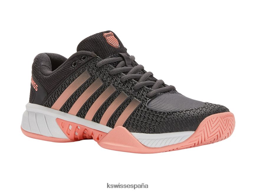 K-Swiss pickleball ligero expreso mujer NNDRHV224 asfalto/gris acero/melocotón zapatos