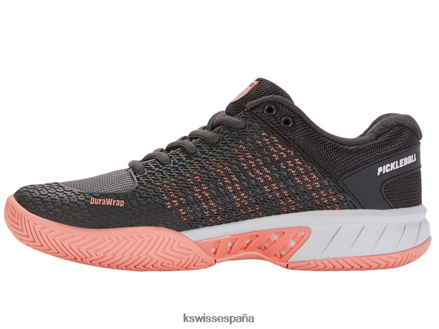 K-Swiss pickleball ligero expreso mujer NNDRHV224 asfalto/gris acero/melocotón zapatos