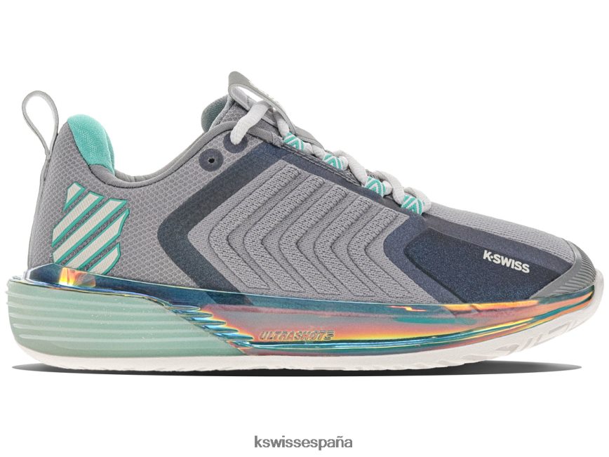 K-Swiss ultrashot 3 mujer NNDRHV238 aleación/blanco brillante/turquesa zapatos