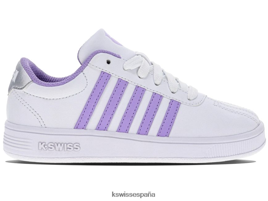 K-Swiss profesional clásico niños NNDRHV600 rosa blanca/plateada/morada calzado