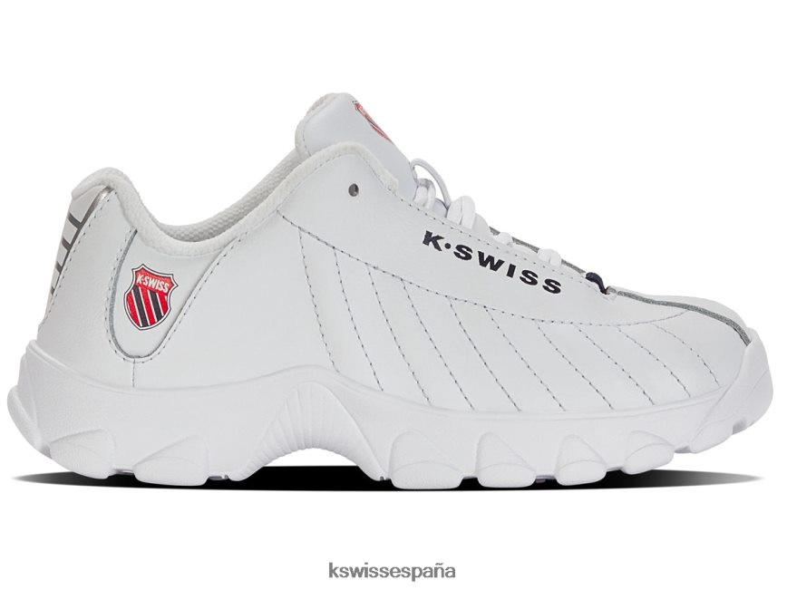 K-Swiss st329 niños NNDRHV612 blanco/azul marino/rojo calzado