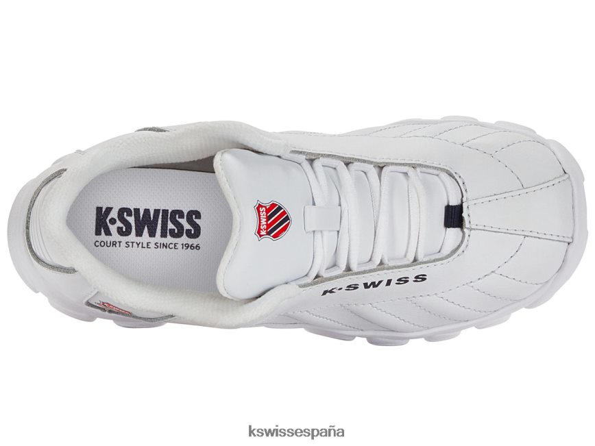 K-Swiss st329 niños NNDRHV612 blanco/azul marino/rojo calzado