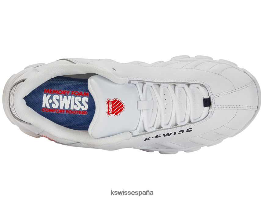 K-Swiss st329 niños NNDRHV617 blanco/azul marino/rojo calzado